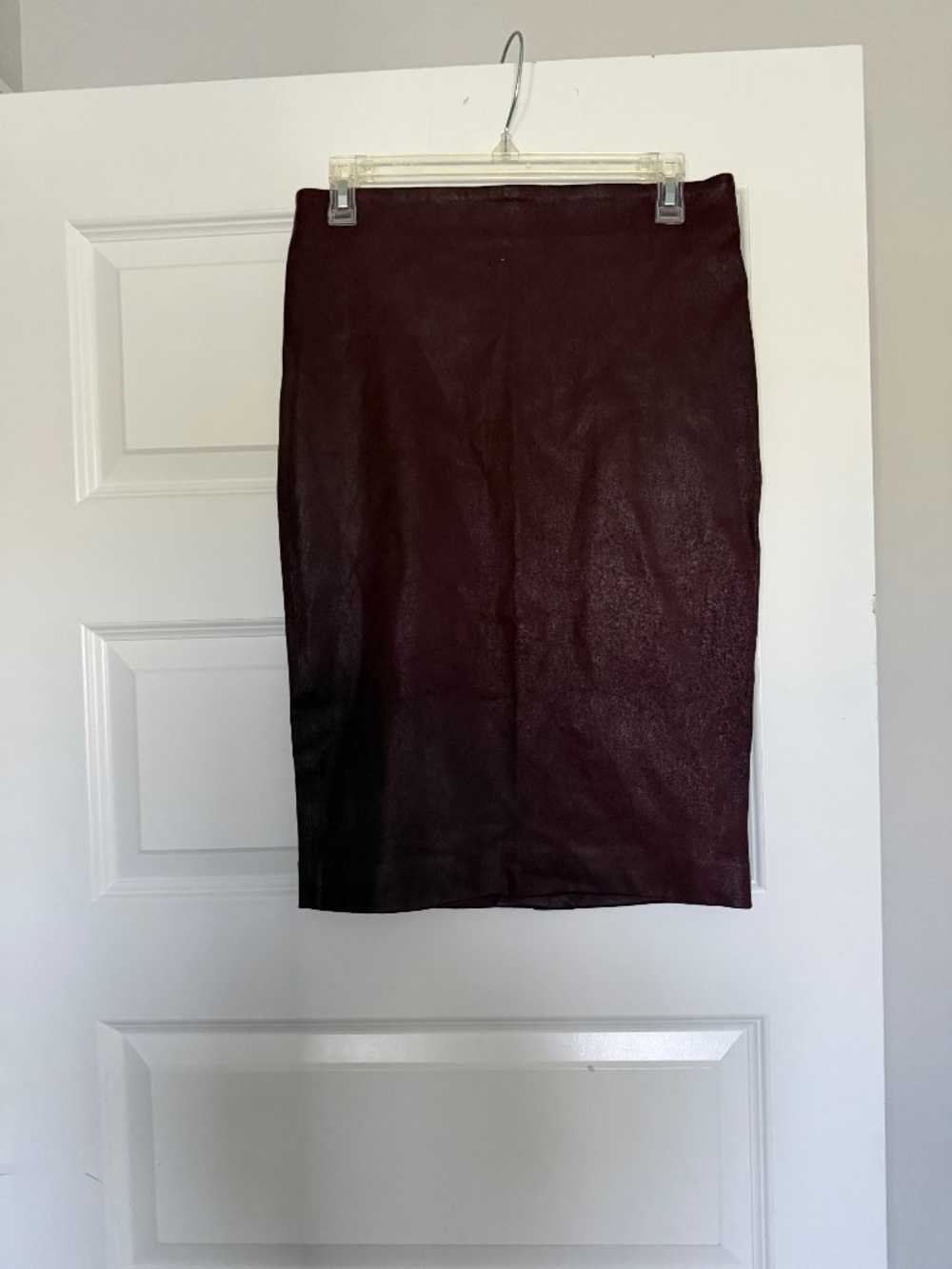 Theory leather midi skirt